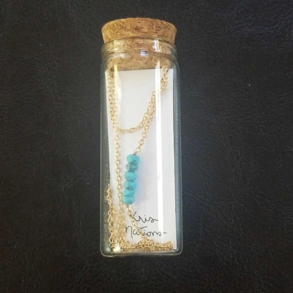 Kris Nations 18k gold overlay necklace